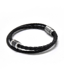 스칼렛또블랙(SCALETTOBLACK) BEY304 Zero One Black Leather Bracelet