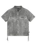 SPRAY DYED HALF SHIRT CHARCOAL(MG2EMMW340A)