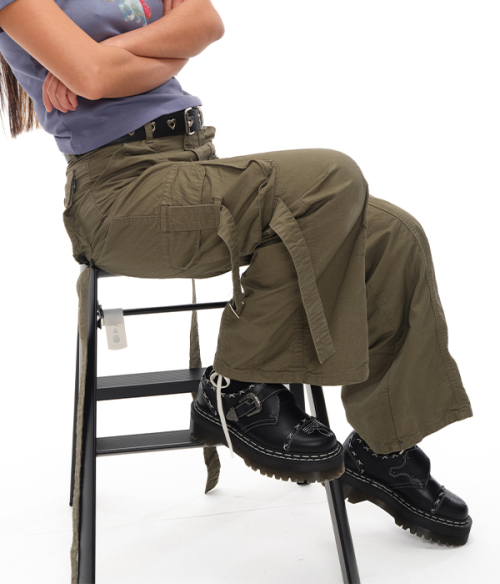 POKET STRING CARGO PANTS_KHAKI