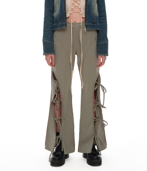 ★YOUTHBATH★STRING BANDING PANTS_KHAKI★正規品/韓国直送料込 유쓰배쓰(YOUTHBATH) STRING BANDING PANTS_KHAKI - 사이즈