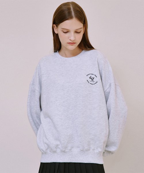 Haus Round Sweatshirt [White Melange]