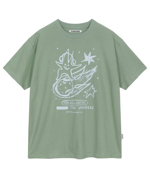 MUSINSA | VIVASTUDIO TRAVELER STAR TEE [DUST GREEN]