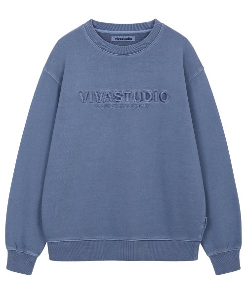 LOCATION EMBROIDERY CREWNECK [CHARCOAL BLUE]