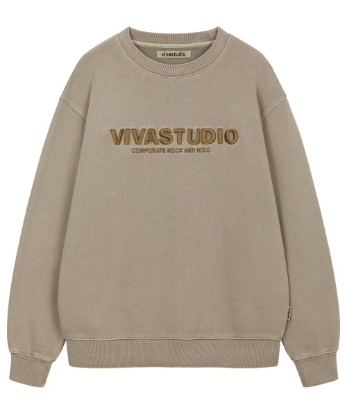 LOCATION EMBROIDERY CREWNECK [BROWN]