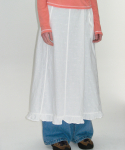여밈(YEOMIM) jacquard flare skirt (star white)