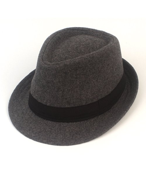 BU Gray Wool Short Fedora 숏페도라