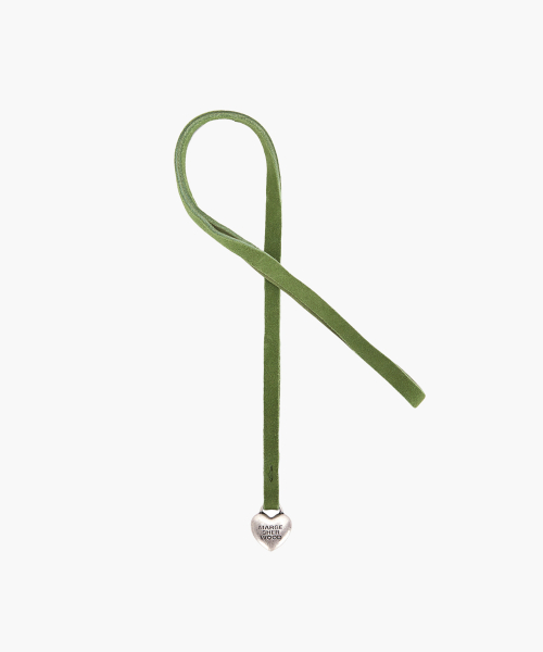 HEART CHARM_forest suede