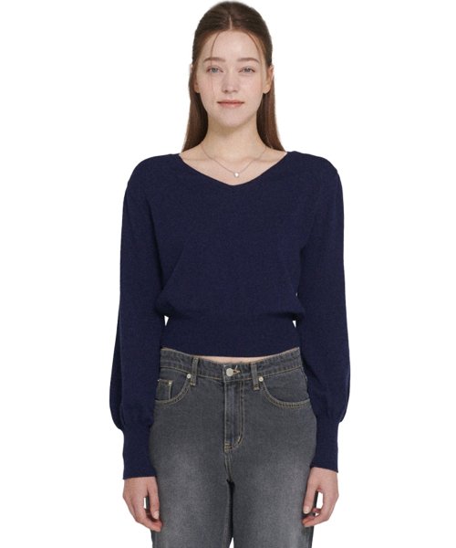 emma puff knit (navy)
