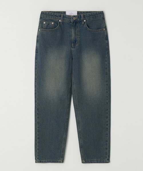 mum crop denim pants (vintage blue)