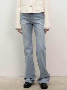 light blue boots cut denim pants (light blue)