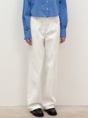 르(LE) signature white denim pants (white)