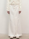 르(LE) white mermaid maxi skirt (white)