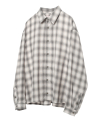 Relaxed Ombre Check Shirt - White
