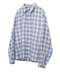 Relaxed Ombre Check Shirt - Blue