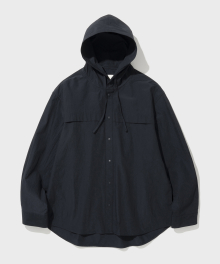 SHIRRING HOODED JACKET (NAVY)