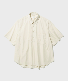 SHIRRING PULLOVER HALF SHIRT (BEIGE)