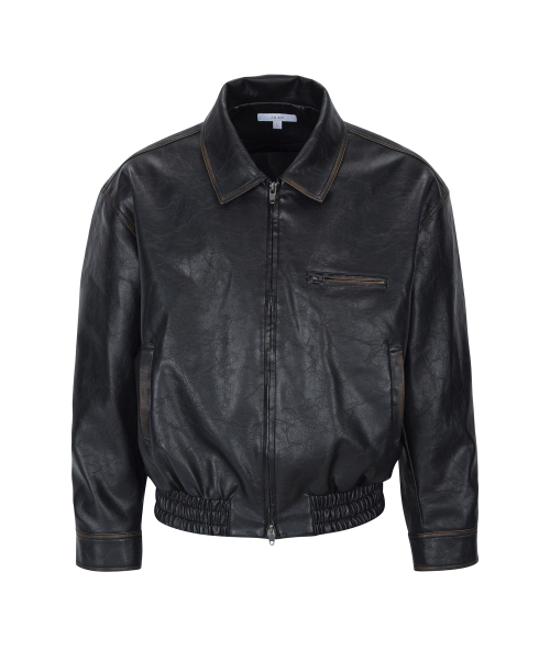 leather jacket - MUSINSA
