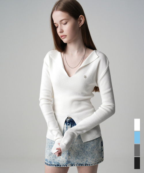 Collar Slit Knit - 4COL
