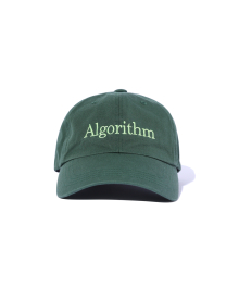 Vintage Lettering Washing Ball Cap Green