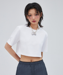 PADDED RIBBON T-SHIRTS WHITE BQ2CH001