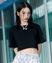 PADDED RIBBON T-SHIRTS BLACK BQ2CH002