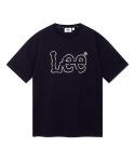 리(LEE) 라인 트위치 로고 티셔츠 블랙