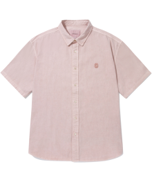 피그먼트 옥스포드 하프 셔츠 핑크