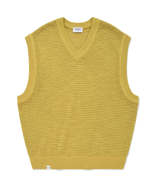 Вязаный жилет кроше Light Yellow