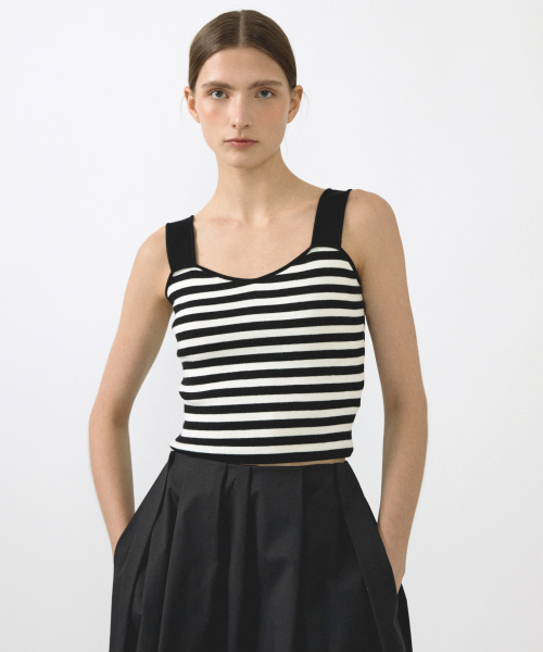 HEART NECK SLEEVELESS_4COLOR