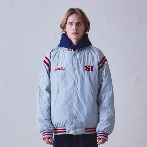 BASKETBALL VARSITY JACKET (LIGHT GREY)