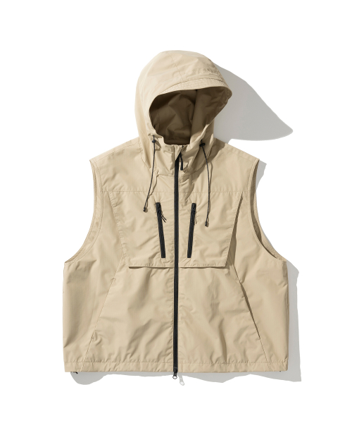 casual sports wind vest beige