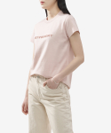 지방시(GIVENCHY) 로고 슬림핏 반소매 티셔츠 - 브러쉬 핑크 / BW707Y3Z85682