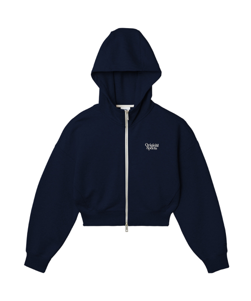 W TWO WAY ZIPPER POINT HOODIE DKNY