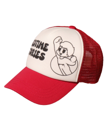 BEDTIME STORIES RED TRUCKER HAT