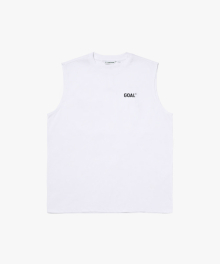 AIR DRY GOAL SLEEVELESS-WHITE