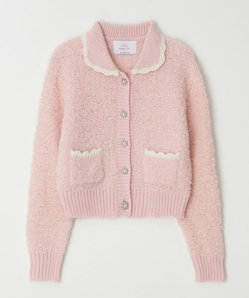 Alpaca Knit Cardigan (Pink)