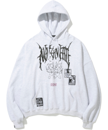 2Devils Patch Pullover Hood - Grey