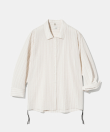 OL Vintage Pleated Stripe Shirt S145