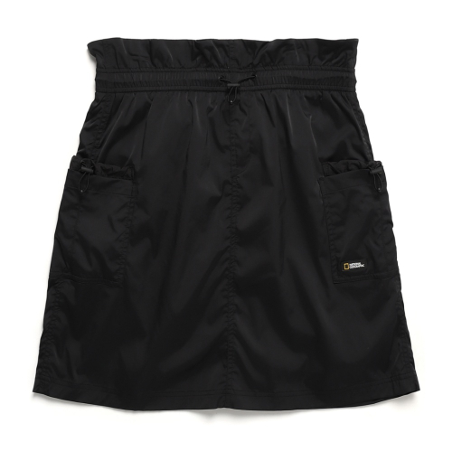 N241WSK040 여성 팀버 숏기장 카고 스커트 CARBON BLACK