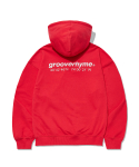 그루브라임(GROOVE RHYME) NYC LOCATION HOODIE (RED) [LRARCTH732P]