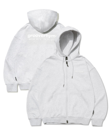 NYC LOCATION HOODIE ZIP-UP (OATMEAL GREY) [LRARCUZ701P]