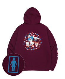 FRIENDS PULLOVER HOODIE burgundy