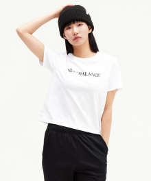 NBNEE2W412 / WOMEN 에센셜 베이직 반팔티 (WHITE)