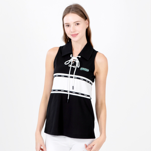 Женский безрукавный топ Color Block - Black