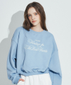Romantic Embroidery Sweatshirt [Watery Blue]