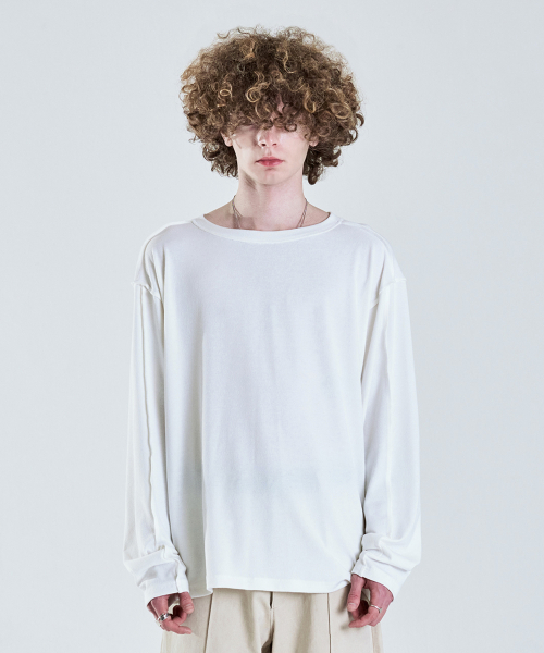 라멀마메종(LA MER MA MAISON) OVERLOCK LINE T WHITE - 사이즈