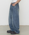 Deep Pleats Wide Jeans DCPT030STBlue