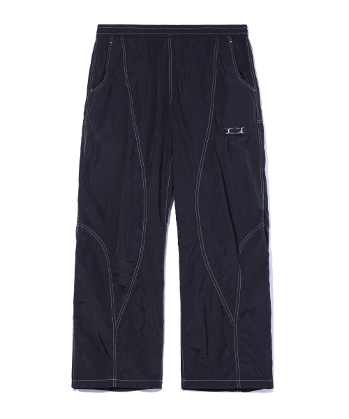 パンツ CRITIC L WORMHOLE LOGO PANTS BLACK CTPTEA001BK 크리틱(CRITIC) METAL WORMHOLE LOGO PANTS BLACK - 사이즈