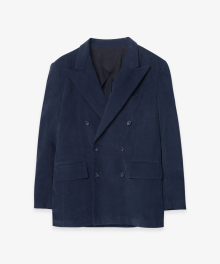 CORDUROY DOUBLE BREASTED JACKET (NAVY)