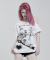 WHITE LOVER ONE SHOULDER T-SHIRTS